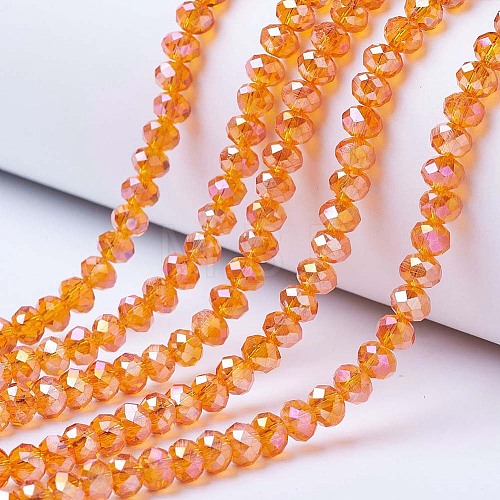 Electroplate Glass Beads Strands EGLA-A044-T3mm-B05-1