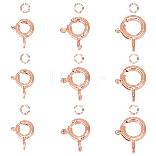 GOMAKERER 925 Sterling Silver Spring Ring Clasps with Open Jump Rings STER-GO0001-04RG-1