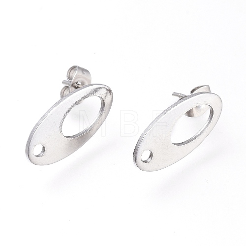 201 Stainless Steel Stud Earring Findings STAS-L232-111P-1