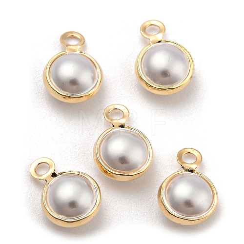 ABS Plastic Imitation Pearl Charms FIND-C039-02B-1