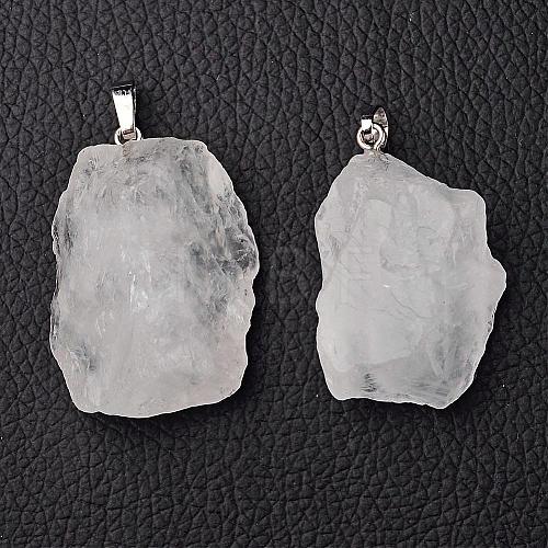 Natural Quartz Crystal Pendants G-G884-A02-1