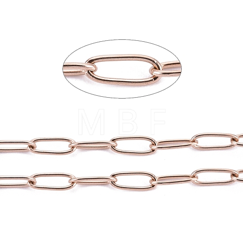 Ion Plating(IP) 304 Stainless Steel Paperclip Chains CHS-F010-01B-RG-01-1