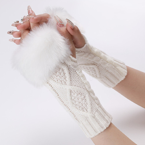 Polyacrylonitrile Fiber Yarn Knitting Fingerless Gloves COHT-PW0001-15A-1