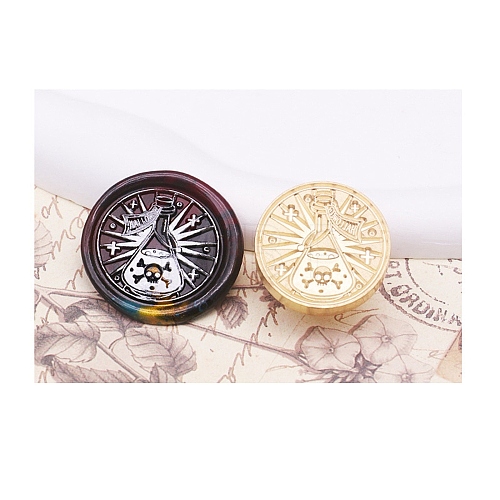 Halloween Series Wax Seal Brass Stamp Heads AJEW-M039-01V-1