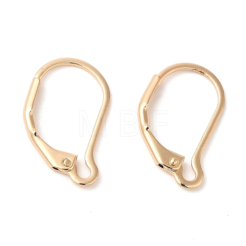 Brass Leverback Earring Findings X-KK-Q770-11G-1