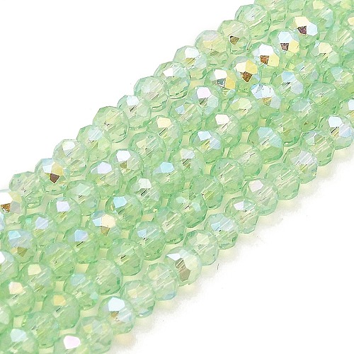 Baking Painted Transparent Glass Beads Strands DGLA-A034-J4mm-B02-1