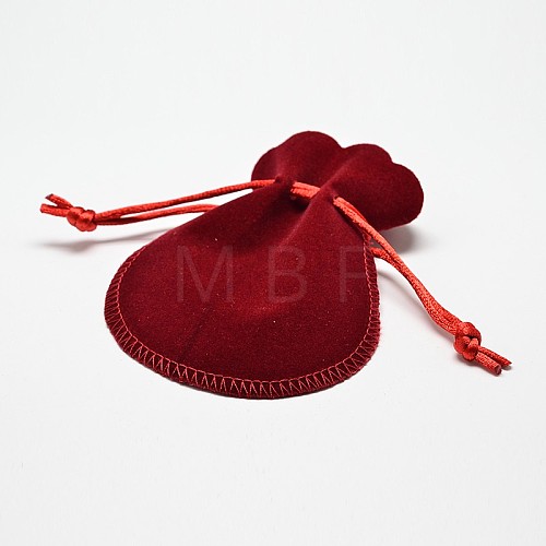 Velvet Bags Drawstring Jewelry Pouches TP-O002-B-08-1