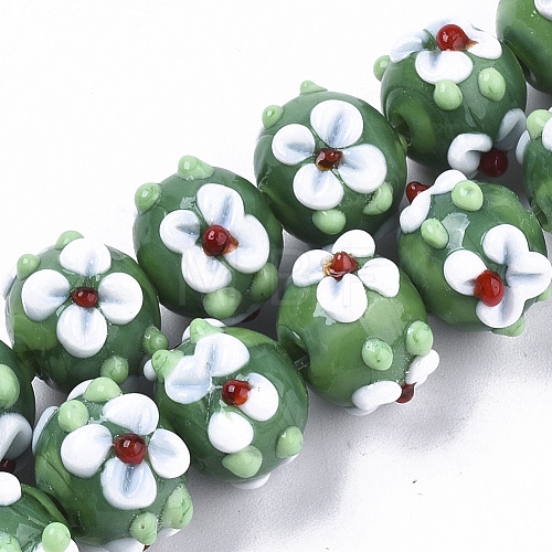 Handmade Lampwork Beads Strands LAMP-N021-001D-1