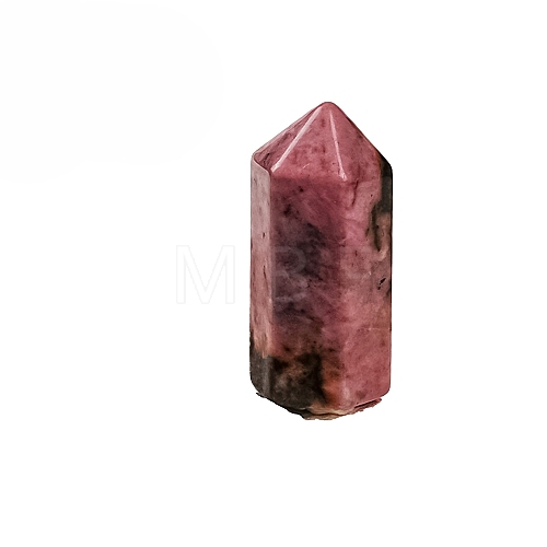 Pointed Tower Natural Rhodonite Healing Stone Wands PW-WG87518-17-1