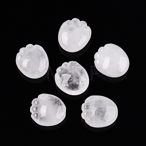 Natural Quartz Crystal Footprint Figurines DJEW-N003-02J-1