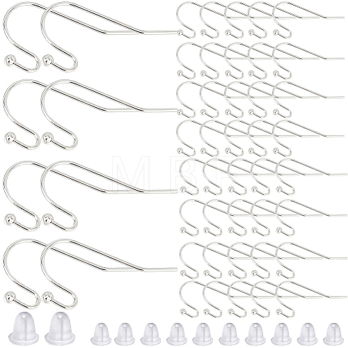 SOFPLATE 300Pcs Brass Earring Hooks KK-SP0001-35S-1