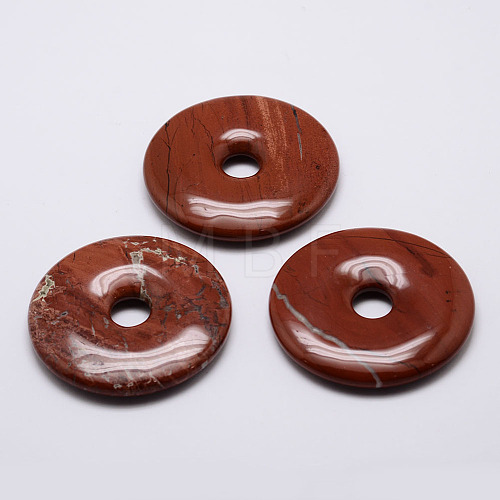 Natural Red Jasper Pendants G-G647-36-1