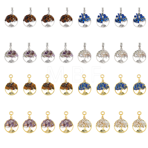32Pcs 8 Styles Alloy European Dangle Charms FIND-FH0006-05-1