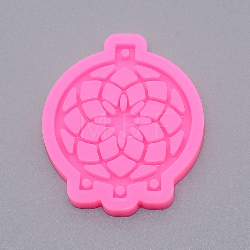 (Clearance Sale)Woven Net/Web with Feather Pendant Silicone Mould DIY-WH0210-20-1