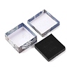 Floral Oil Painting Print Square Cardboard Jewelry Boxes CBOX-A010-01A-04-3