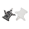 Alloy with Black Enamel Pendants AL-CBA2919-02P-04-2