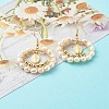 Pearl Beads Brass Dangle Earrings EJEW-JE04568-03-3