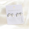 304 Stainless Steel Stud Earrings for Women EJEW-K306-04P-2