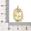 Brass Micro Pave Cubic Zirconia Pendants ZIRC-P123-01G-X02-3