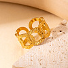 201 Stainless Steel Oval Link Chain Cuff Rings FS-WG16057-37-1