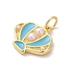 Rack Plating Brass Enamel Pendants KK-Z056-35G-02-2