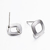 Non-Tarnish 304 Stainless Steel Stud Earring Findings STAS-I071-15P-2