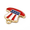 American Flag Style Alloy Enamel Pendants ENAM-M046-06G-4