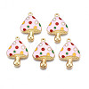 Autumn Theme Rack Plating Alloy Enamel Pendants ENAM-N055-056A-1