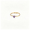 Adjustable Birthstone 304 Stainless Steel Micro Pave Cubic Zirconia Cuff Open Rings WGB2F1D-02-1