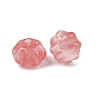 Cherry Quartz Glass Carved Beads GG-CBA02C4-03B-2