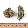8~12Pcs Electroplated Natural Coal Quartz Geode Cornucopia Mineral Specimen G-N360-03C-4