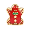 Christams Brass Enamel European Beads LS-KK-F922-03C-G-1