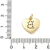 Brass Micro Pave Clear Cubic Zirconia Pendants KK-D229-01G-02-3
