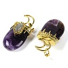 Natural Amethyst Pendants G-L524-17G-07-2