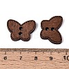 2-Hole Butterfly Wood Buttons BUTT-Q046-07B-3