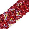 Baking Paint Electroplate Transparent Glass Beads Strands EGLA-Q136-03A-11-1