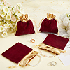 Rectangle Velvet Jewelry Pouches Bags TP-BBC0001-09B-02-4