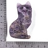 Natural Amethyst Carved Fox Figurines Statues for Home Office Desktop Feng Shui Ornament G-Q172-14D-3