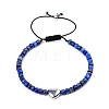 Natural Lapis Lazuli Braided Bead Bracelets for Women PW-WGAE96F-08-1