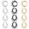 Unicraftale 6 Pairs 3 Colors 304 Stainless Steel Hoop Earring Findings STAS-UN0039-25-1