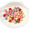 48Pcs 8 Colors Opaque Resin Charms PALLOY-YW00209-2