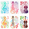 3Pcs 3 Styles PET Hollow Out Drawing Painting Stencils DIY-WH0394-0052-1