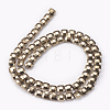 Electroplated Non-magnetic Synthetic Hematite Beads Strands G-P367-C08-2