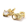 Brass Micro Pave Cubic Zirconia Charms KK-A156-06G-RS-4