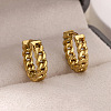304 Stainless Steel Hoop Earrings EJEW-B142-01G-3