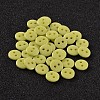 2-Hole Flat Round Resin Sewing Buttons for Costume Design BUTT-E119-20L-15-1