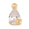 Brass Micro Pave Cubic Zirconia Charms KK-D265-01E-G-1