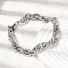 201 Stainless Steel Mariner Link Chain Bracelets for Men STAS-T077-02P-1