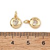 SHEGRACE Valentine's Day Brass Clear Cubic Zirconia Charms XGRQ3P339-594G-3