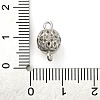 Brass Micro Pave Clear Cubic Zirconia Connector Charms KK-A230-06A-S-3